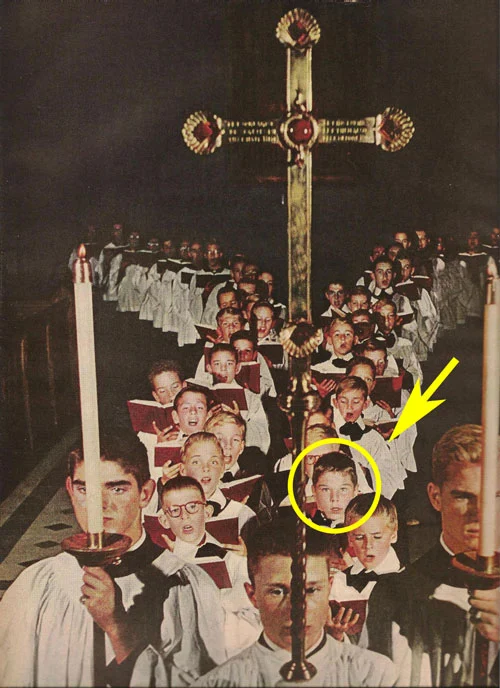 Life magazine image of National Cathedral in Washington, DC's boys choir group.