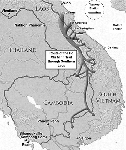 Map of the Ho Chi Minh Trail
